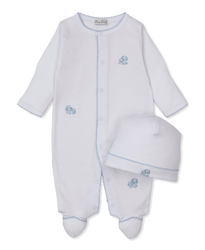 Kissy Kissy - Footie and Hat Set - Puppy Family Blue
