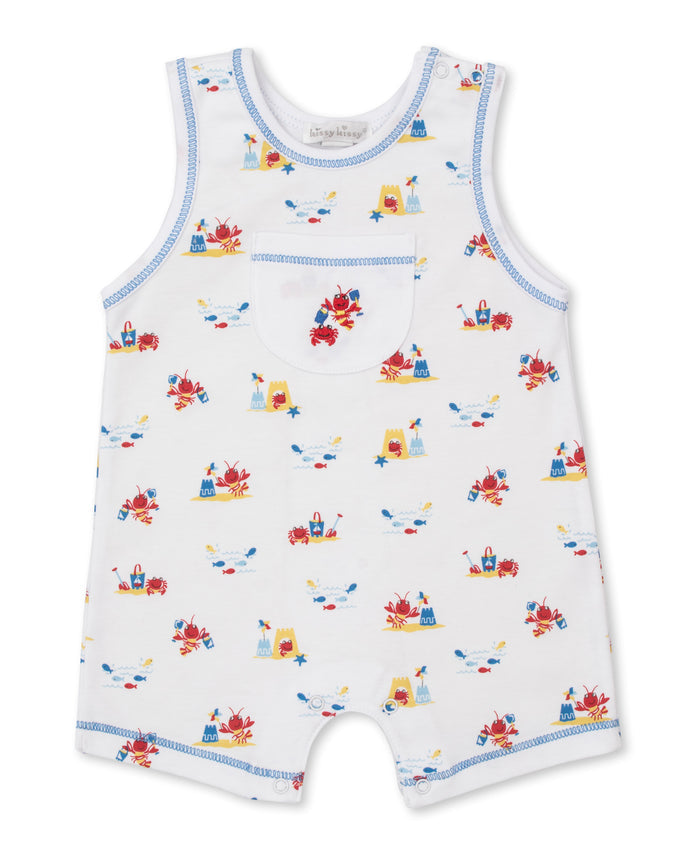 Kissy Kissy - Sleeveless Romper - Lobster Sandy Smiles