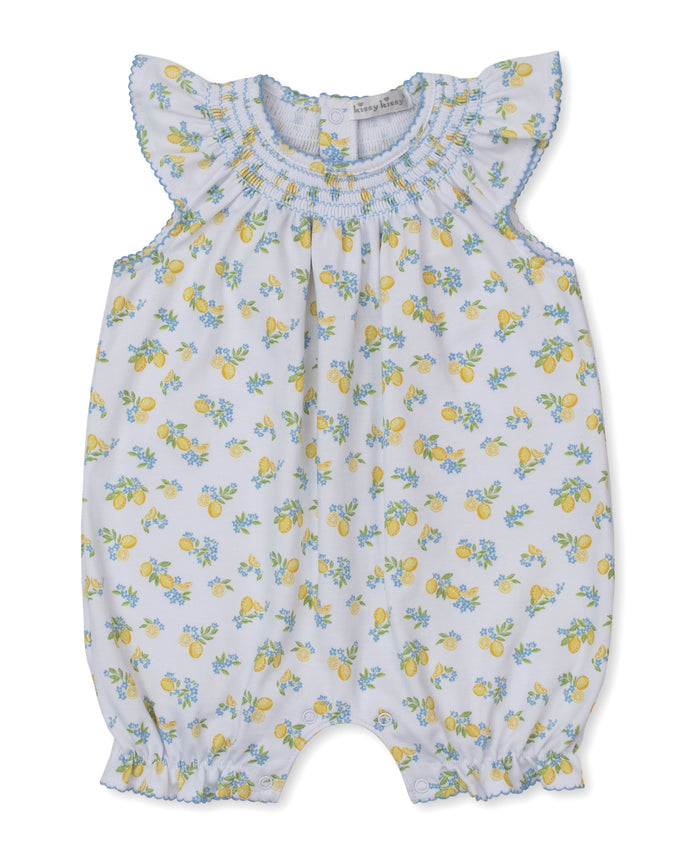 Kissy Kissy - Smocked Romper - Lemon Blossoms