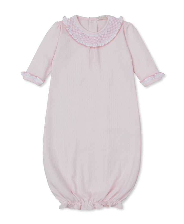 Kissy Kissy - Smocked Ruffle Sack Gown - Pink