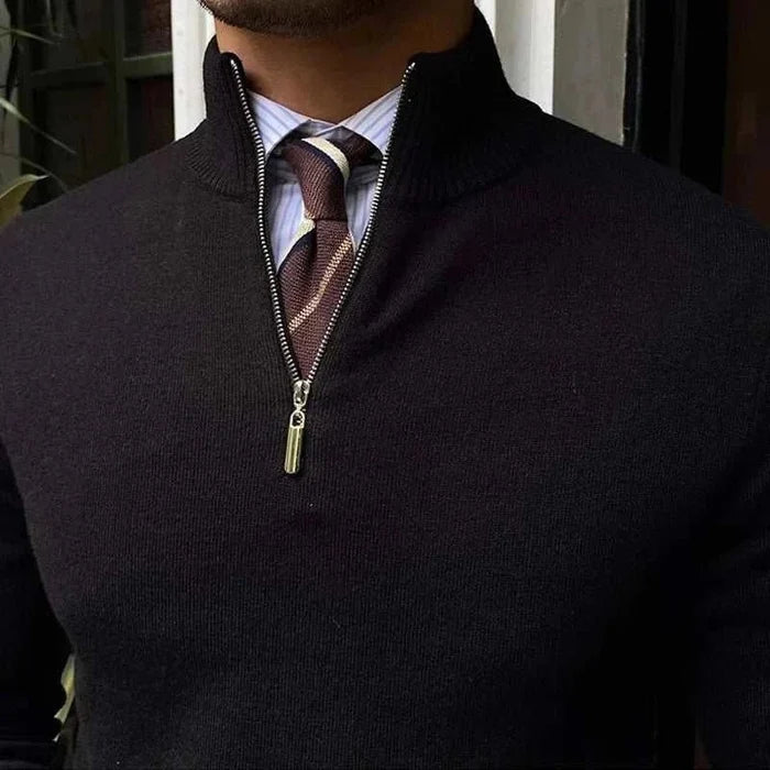 Knitted jumper fall sweater - AntoniosClothing - Black