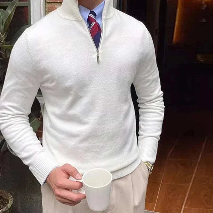 Knitted jumper fall sweater - AntoniosClothing - White