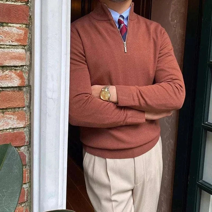 Knitted jumper fall sweater - AntoniosClothing - Brown