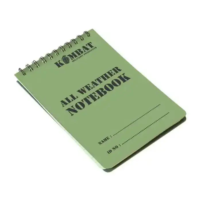 Kombat A6 Spiral Bound Waterproof Notebook - John Bull Clothing  from  John Bull Clothing