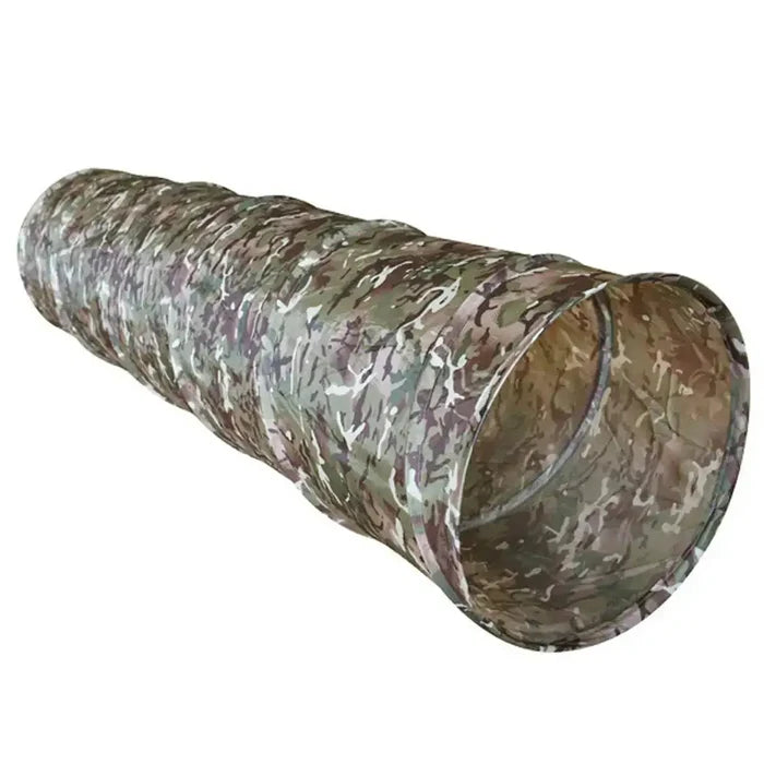 Kombat Kids BTP Pop Up Play Tunnel with a camouflage design, ideal for indoor and outdoor play. Encourages physical activity and easy to assemble.  from  John Bull Clothing