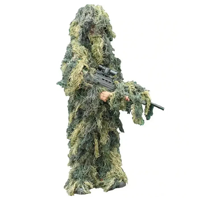 Kombat Kids Ghillie Camouflage Body Suit in green and brown tones, ideal for outdoor play and military roleplay. Available at John Bulls in kids sizes.  from  John Bull Clothing
