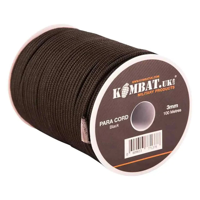 Kombat Para Cord Reel 100 Metres - John Bull Clothing Black from  John Bull Clothing