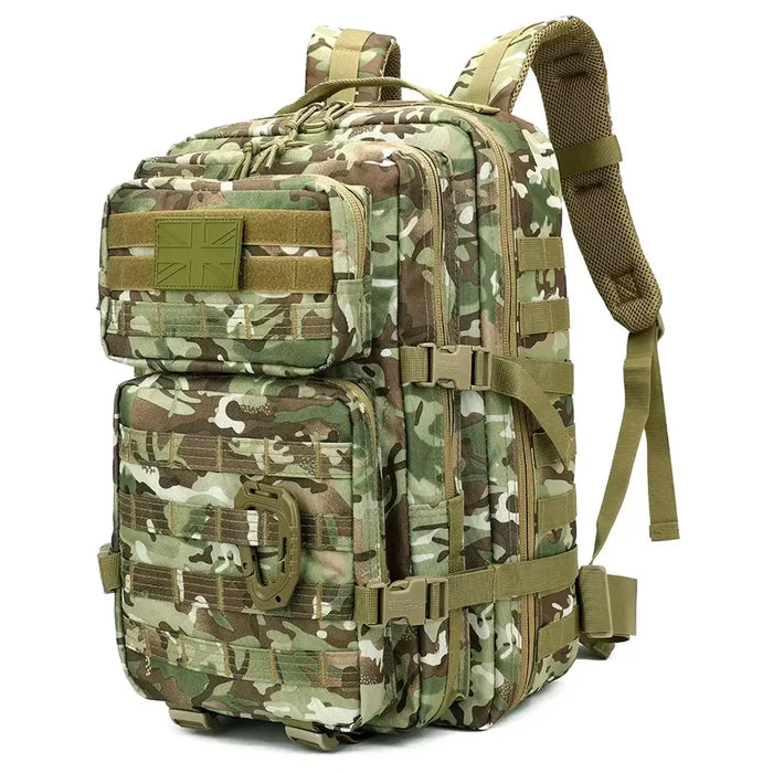 Kombat Trooper Assault Pack 40 Litre BTP with MOLLE webbing and padded straps, ideal for tactical use and outdoor adventures.  from  John Bull Clothing