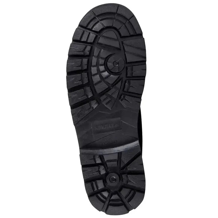 Close-up of the rugged rubber sole of Kombat UK All Leather Patrol Boots Black designed for superior traction and durability | John Bulls  from  John Bull Clothing