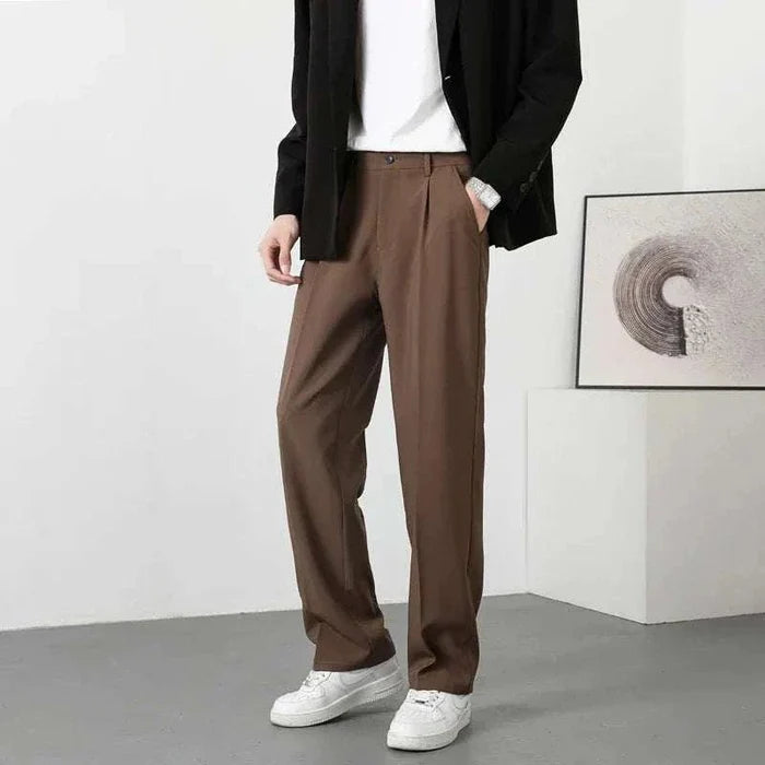 Korean chino pants - AntoniosClothing - Dark grey
