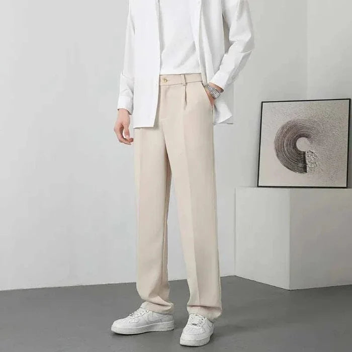 Korean chino pants - AntoniosClothing - Dark grey