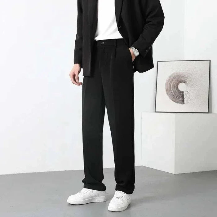 Korean chino pants - AntoniosClothing - Dark grey