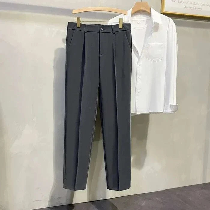 Korean chino pants - AntoniosClothing - Dark grey
