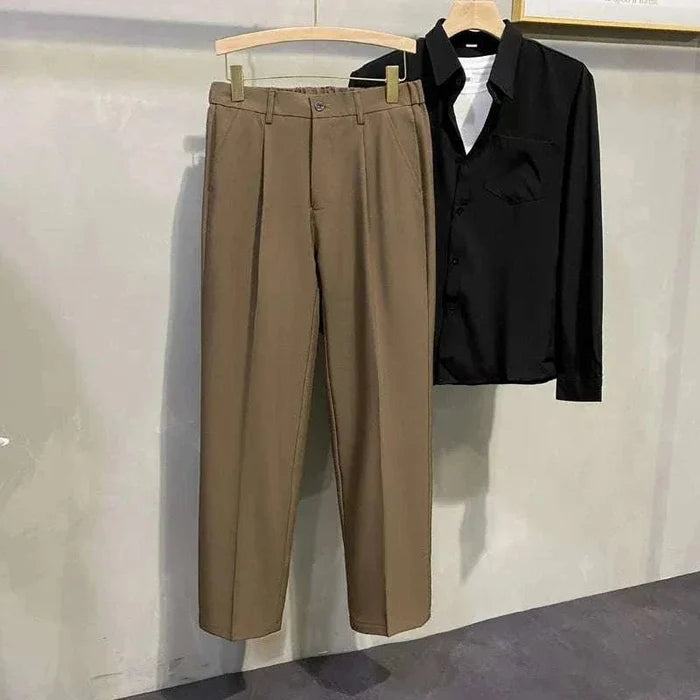 Korean chino pants - AntoniosClothing - Coffee