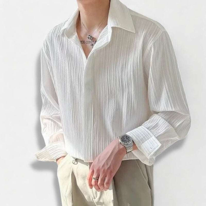 Korean design loose shirt - AntoniosClothing - White