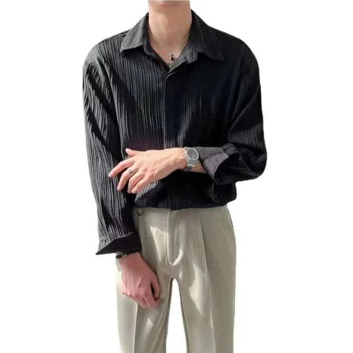 Korean design loose shirt - AntoniosClothing - Beige
