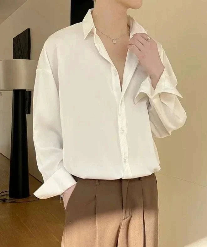 Korean design summer shirt - AntoniosClothing - White