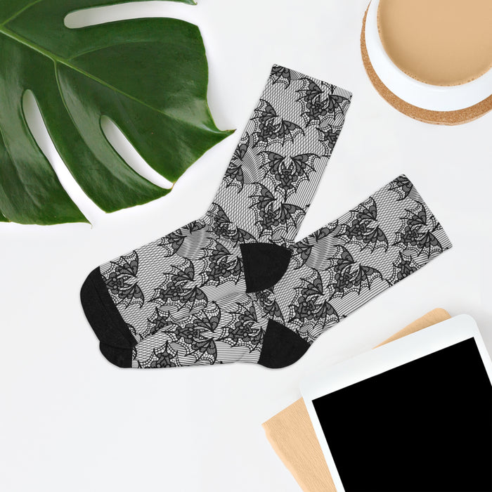 Lace Bat Recycled Poly Socks