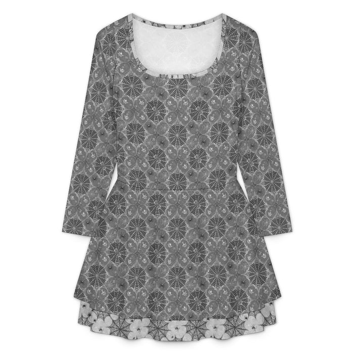 Lacey Spiders Ruffle Mini Dress (Adults) - PRE ORDER