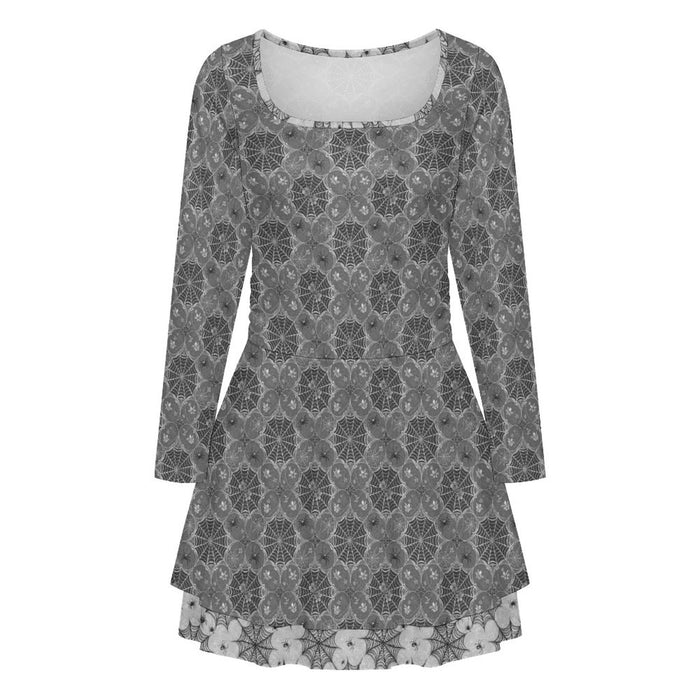 Lacey Spiders Ruffle Mini Dress (Adults) - PRE ORDER