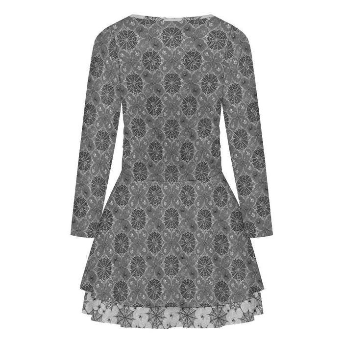 Lacey Spiders Ruffle Mini Dress (Adults) - PRE ORDER