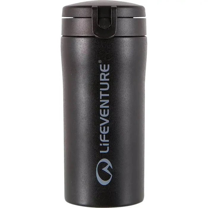 LifeVenture Flip Top Thermal Mug Black - John Bull Clothing  from  John Bull Clothing
