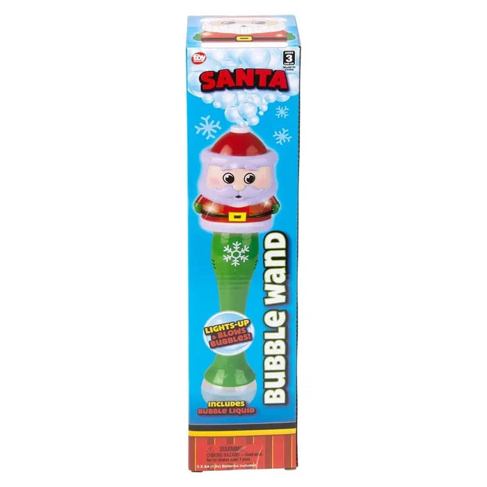 Light Up Santa Bubble Wand