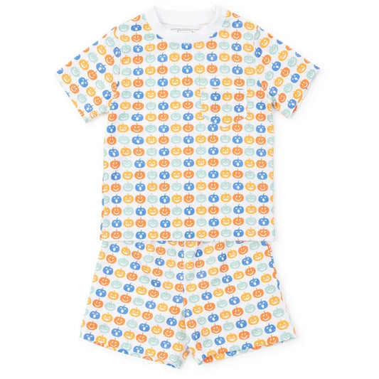 Lila and Hayes - Charles Boys' Short Set - Preppy Pumpkins Cool