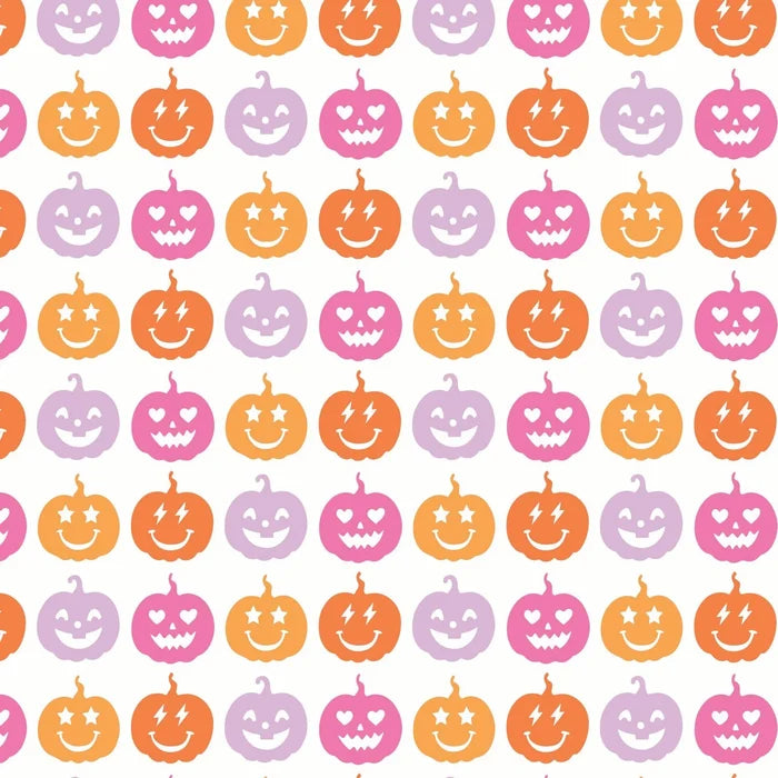Lila and Hayes - Emery Girls' Short Set - Preppy Pumpkins Bright