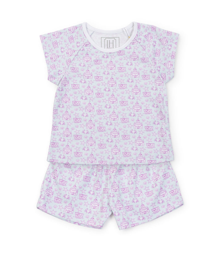 Lila and Hayes - Emery Short Set - Sandcastles Pink