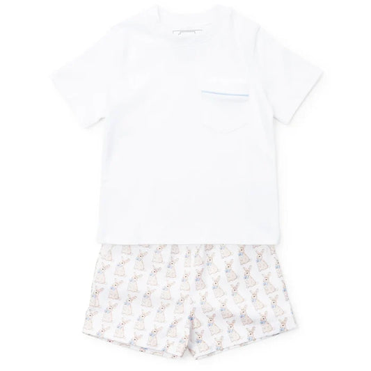 Lila and Hayes - Hudson Short Set - Easter Bunnies