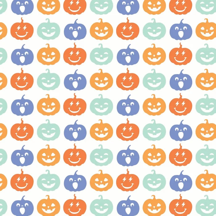Lila and Hayes - Parker Boys' Zipper Pajama - Preppy Pumpkins Cool