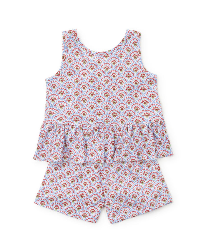 Lila and Hayes - Poppy Sleeveless Short Set - Bunting Floral