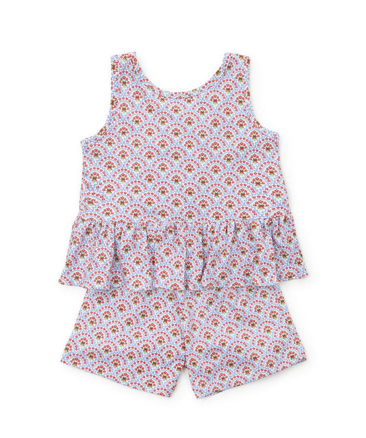 Lila and Hayes - Poppy Sleeveless Short Set - Bunting Floral
