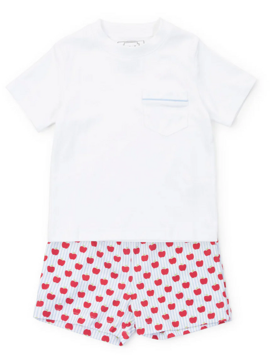 Lila and Hayes - Walker Set - Schoolhouse Apples Blue
