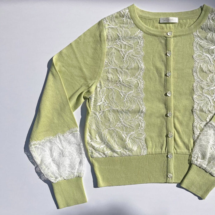 Lila Honey Knit Cardigan | Lime Green