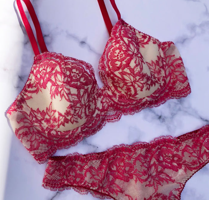 Lilac 3/4 Cup Underwire Bra | Berry