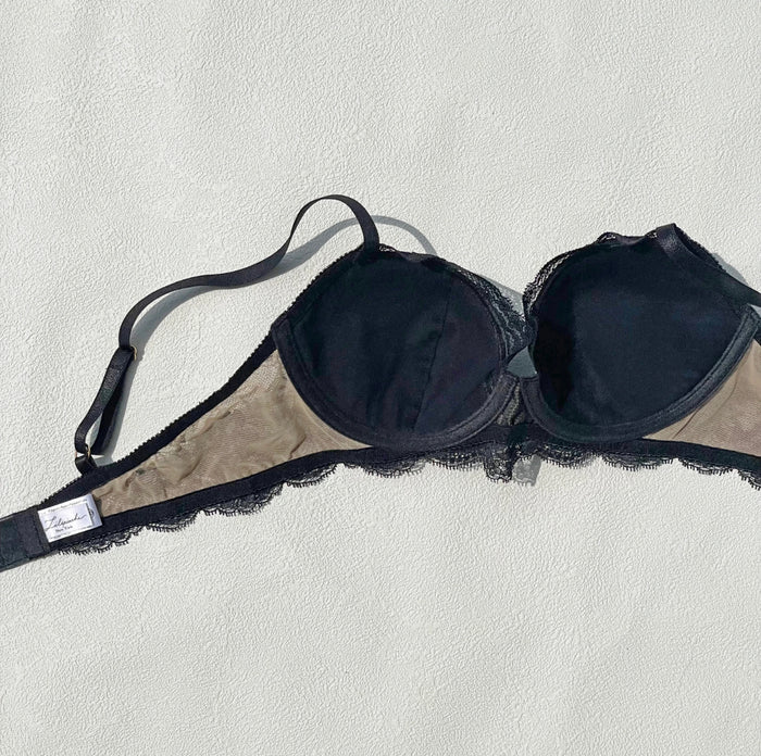 Lilac 3/4 Cup Underwire Bra | Black