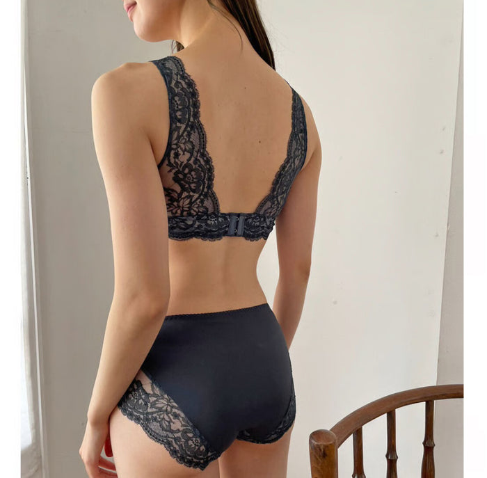 Lilac Long Bralette | Forest Green
