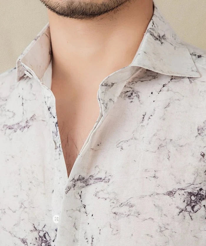 Linen vintage business shirt - AntoniosClothing - M