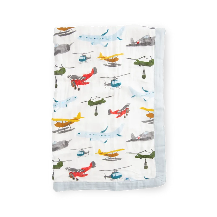 Little Unicorn - Deluxe Muslin Baby Quilt - Air Show