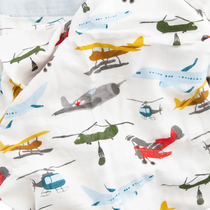 Little Unicorn - Deluxe Muslin Baby Quilt - Air Show