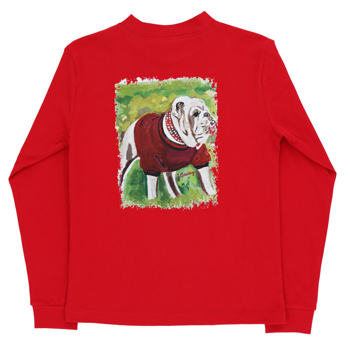 Long Sleeve Logo Tee - Dawg Red