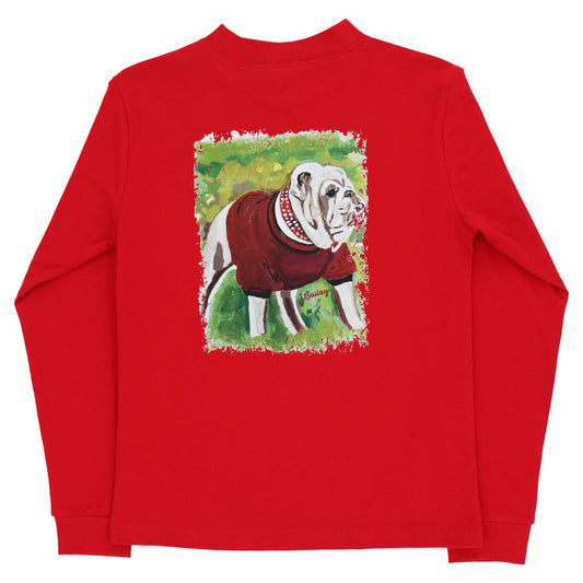 Long Sleeve Logo Tee - Dawg Red