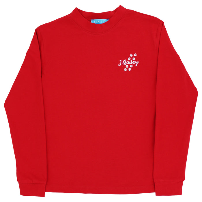 Long Sleeve Logo Tee - Dawg Red