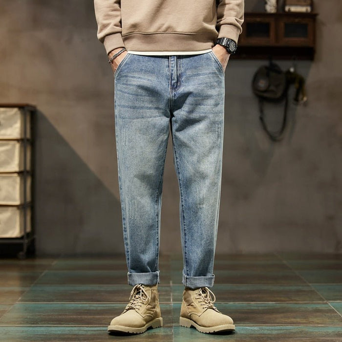 Loose Fit Streetwear Jeans - AntoniosClothing - Light Blue