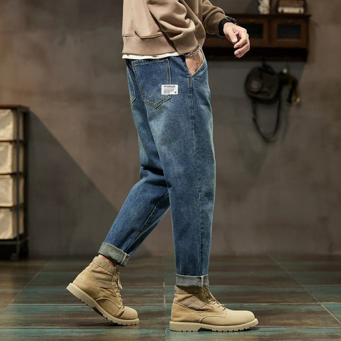 Loose Fit Streetwear Jeans - AntoniosClothing - Light Blue