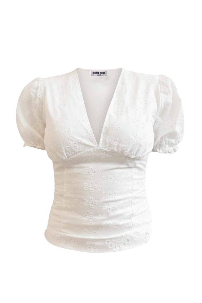 "Loua" top white