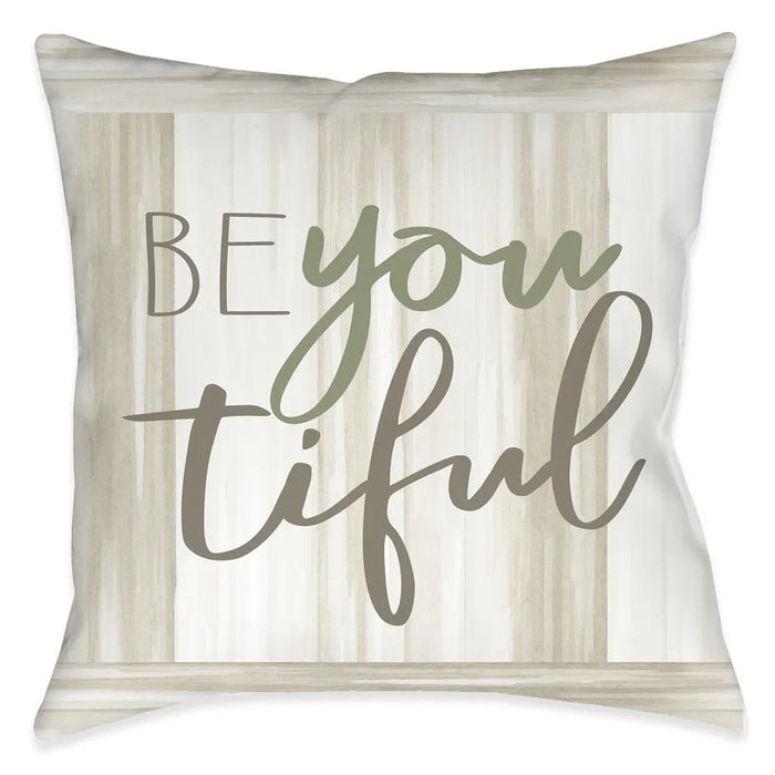 Loving Floral Basket Be YouTiful Outdoor Decorative Pillow