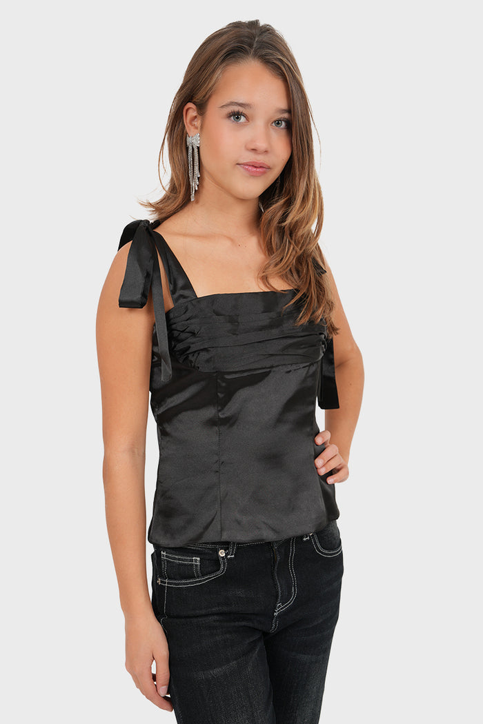 "Lucie" top black